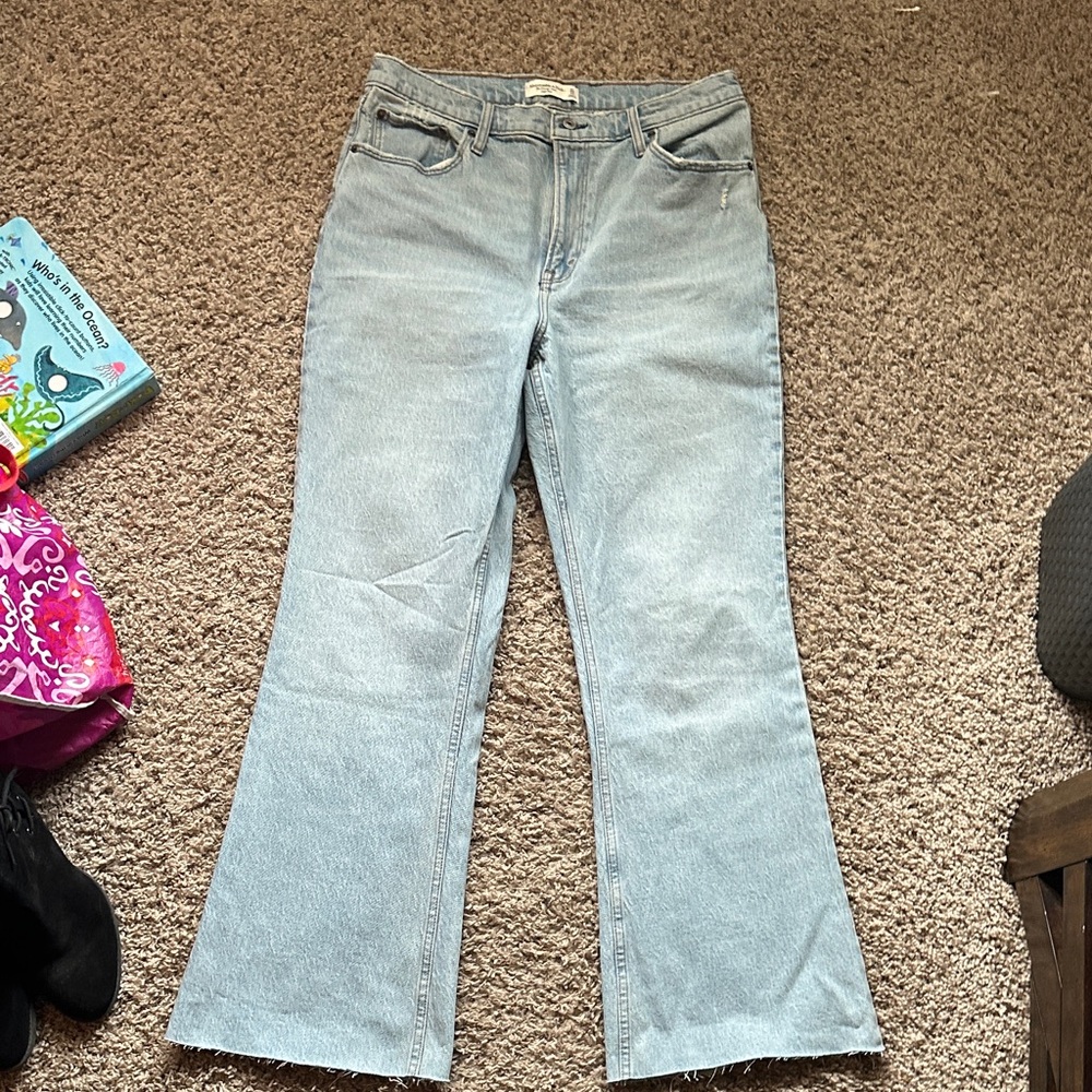 Abercrombie & Fitch Light Blue Vintage Flare High Rise Jeans